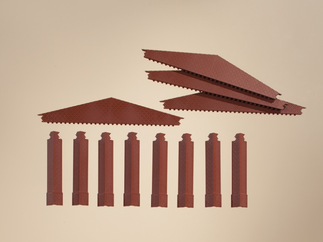 Gables and corner pillars, short, red<br /><a href='images/pictures/Auhagen/80406_1.jpg' target='_blank'>Full size image</a>